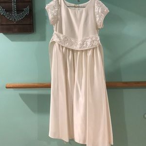 Girls cream dress